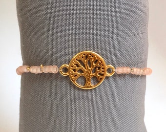 Armband met levensboom, vriendschapsarmband, rocaille kralen