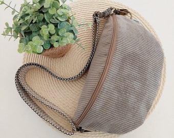 ANNI Heuptas Koord Taupe // Heuptas Crossbody Tas Heuptas Handtas Dames Skandi Boho Beige Lichtbruin Bruin