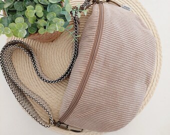 ANNI Hipbag Cord Sandbeige // Hipbag Crossbody Tasche Gürteltasche Handtasche Damen Skandi Boho beige hellbraun