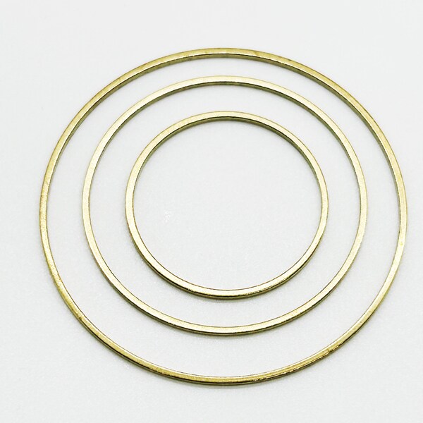 Raw Brass Circles