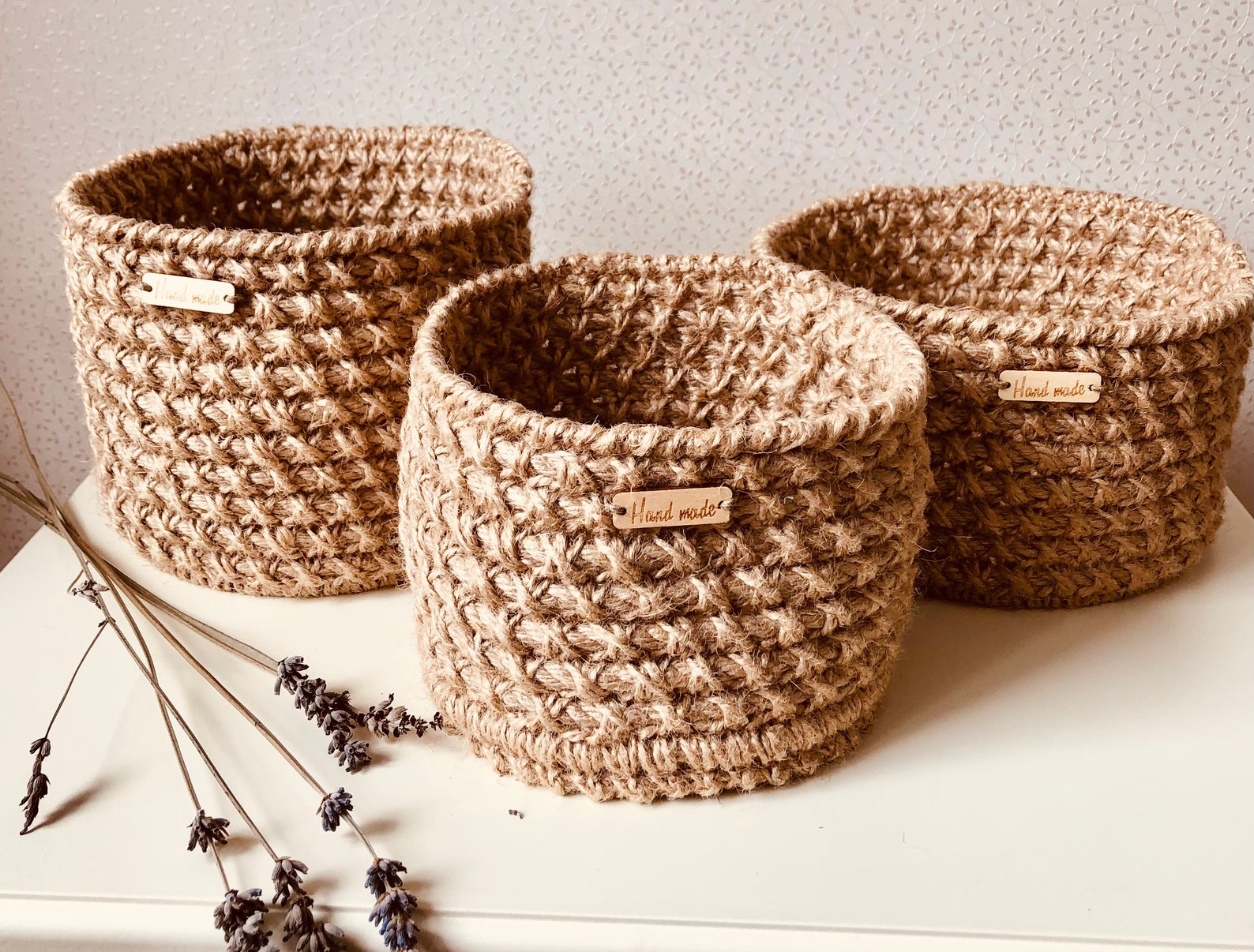 Jute basket. Etsy