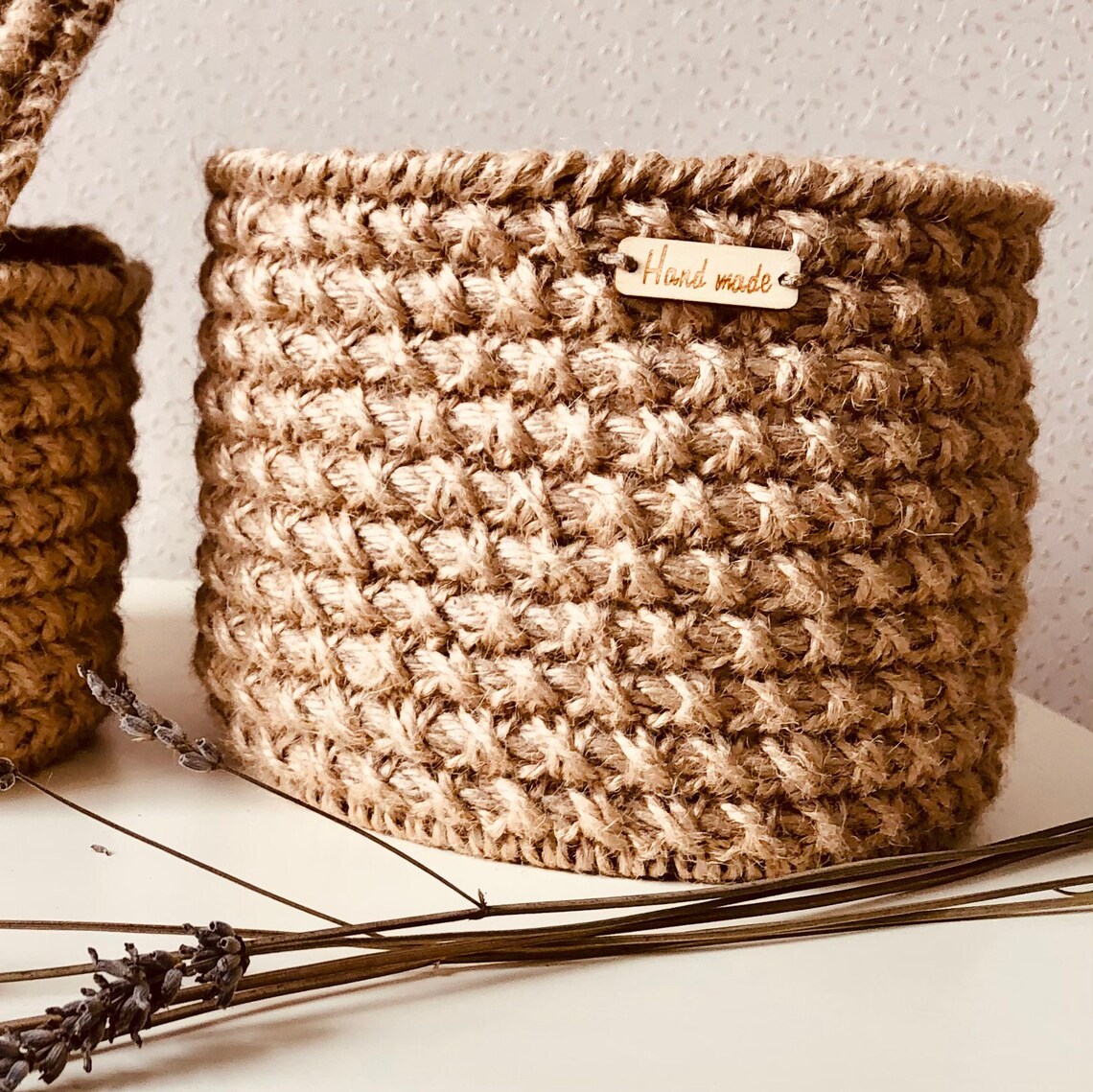 Jute basket. Etsy