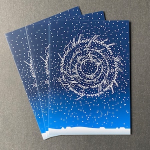 10 Christmas folding cards Snowflakes image 1