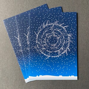 10 Weihnachts-Klappkarten "Schneeflöckchen"