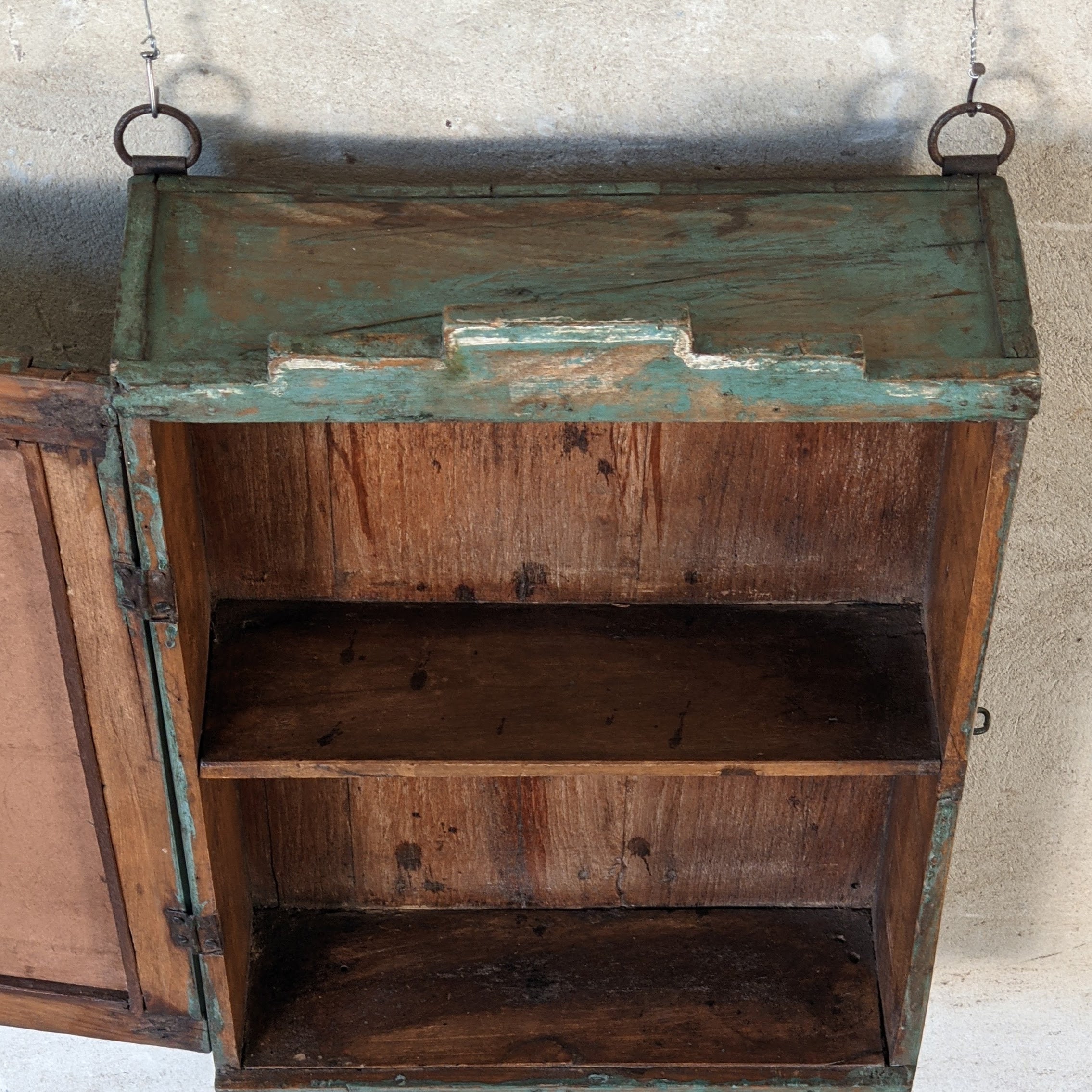 Gabinete de espejo de pared pequeño vintage azul indio | Etsy
