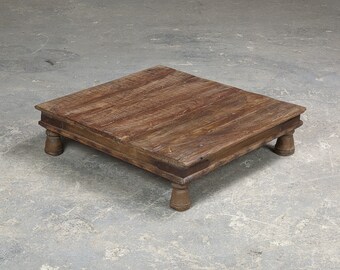 Vintage, low, Indian wooden table, original