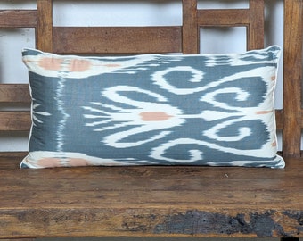 Ikat decorative cushion 30 x 60 cm, ikat cushion, ikat fabric, handwoven from Afghanistan