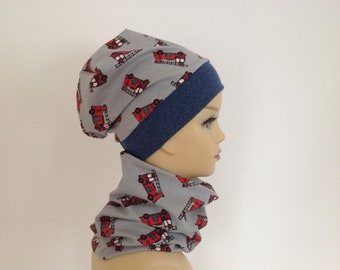 Cappello per bambini, berretto, cappello da vigili del fuoco, cappello da mezza stagione, tutte le taglie possibili, cappello per ragazzi, vigili del fuoco.