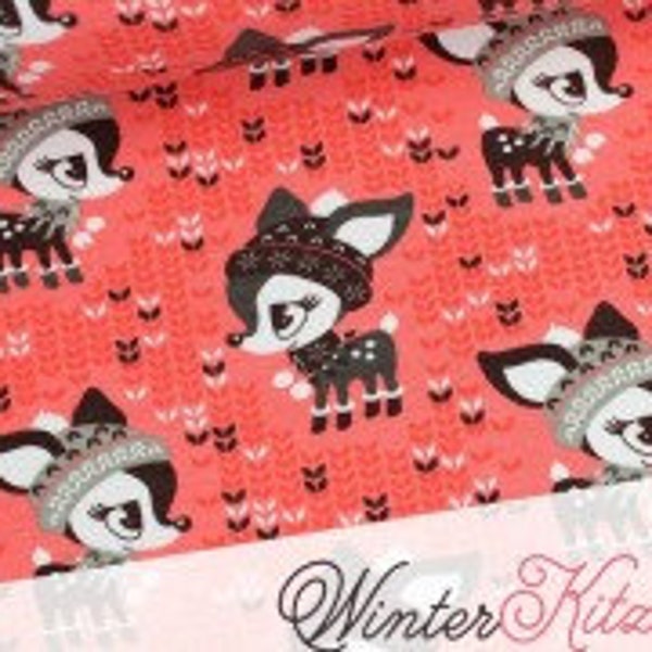 Sweat WinterKitz rot Nikiko GOTS