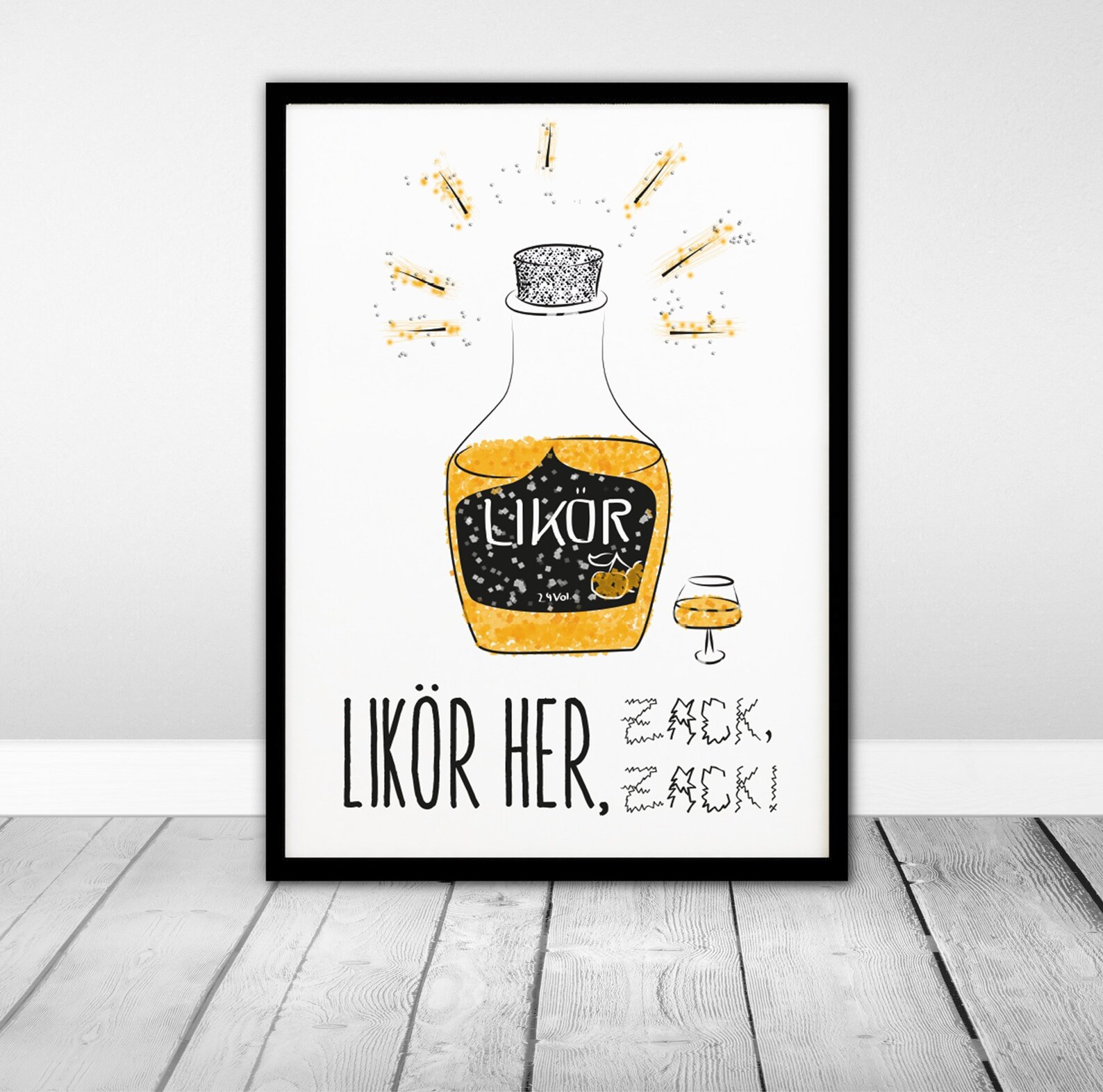 Kunstdruck Poster Weihnachten Likör Etsy