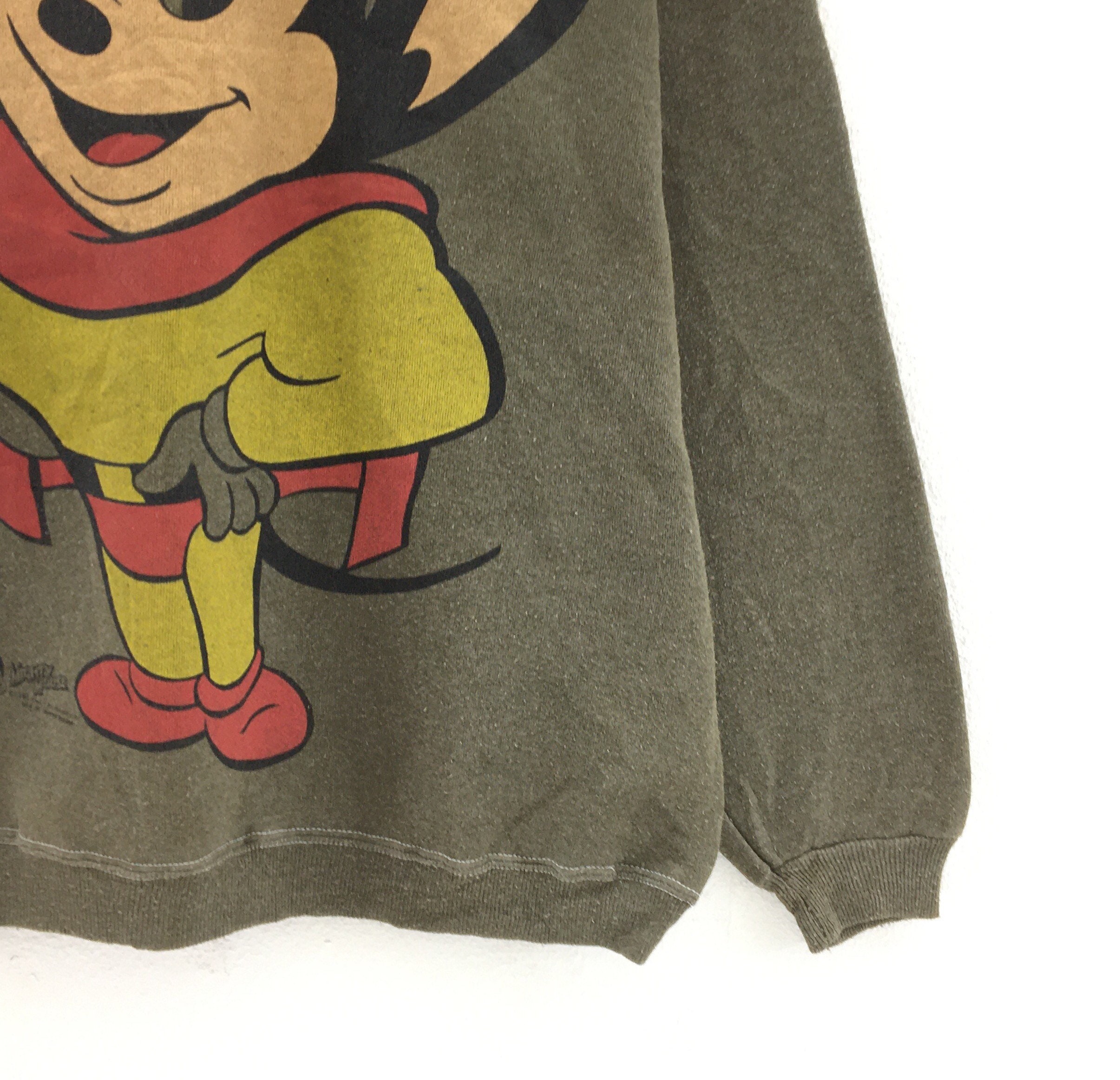 トップス MIGHTY MOUSE vintage sweat Vintage 1990s Mighty Mouse Crewneck Long Sleeve Sweatshirt