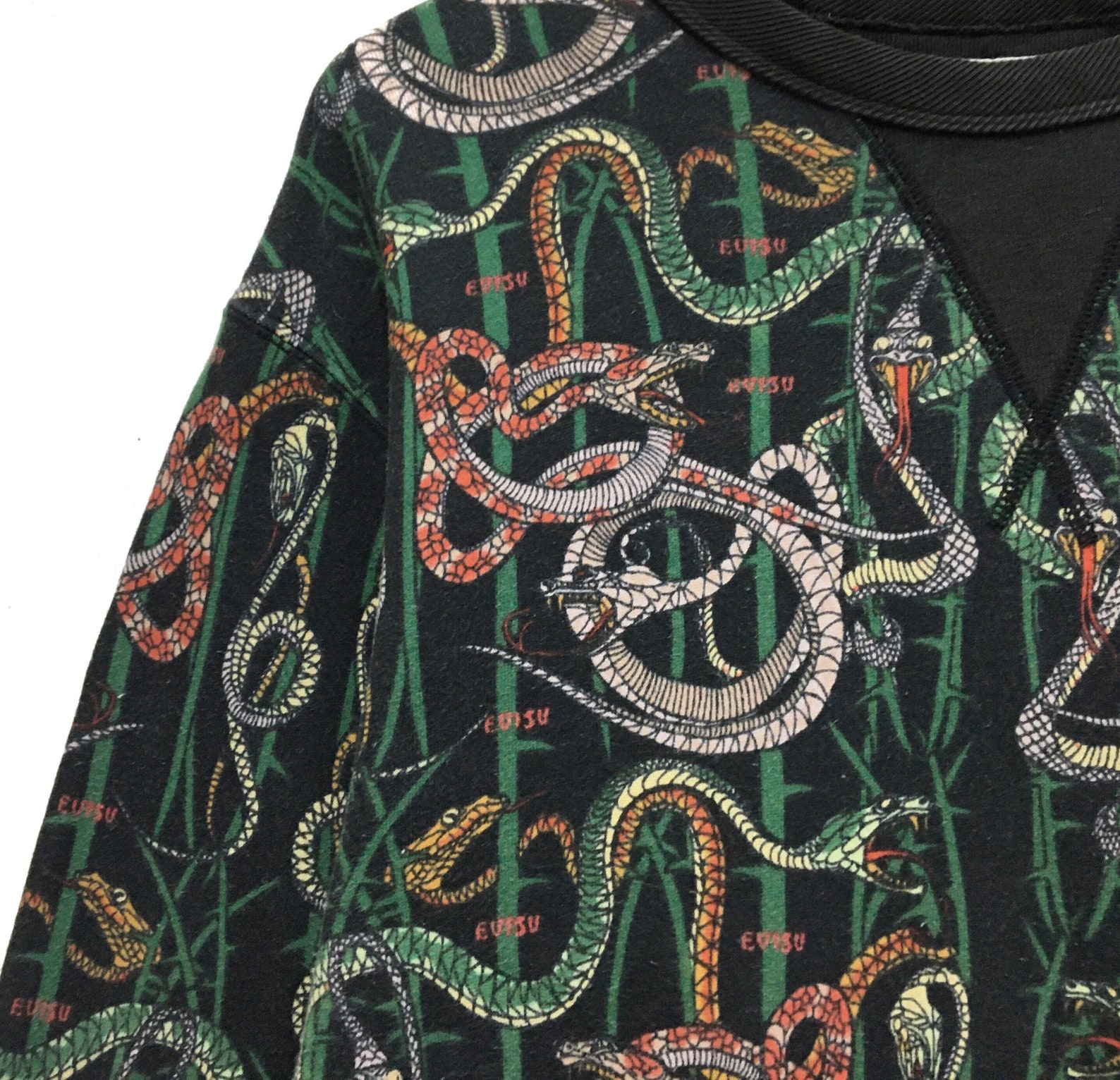 Rare Evisu The Snake Crewneck Long Sleeve Sweatshirt | Etsy