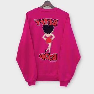 Vintage 1980s Betty Boop Crewneck LongSleeve Sweatshirt BigLogo Vintage Clothing Animated Cartoon / Size M