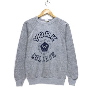 Rare! Vintage 1980s University Of New York College Crewneck Long Sleeve Sweatshirt  Vintage Clothing College / University Fashion / Small