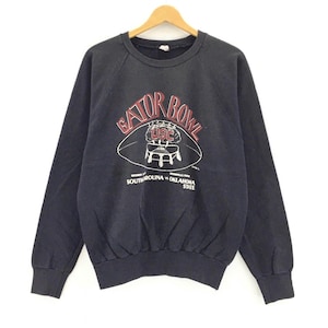 Rare! Vintage 80s Gator Bowl USC CrewNeck Long Sleeve Sweatshirt Big Logo Vintage  Ncaa Football Game 1984 Carolina Vs Oklahoma / Medium