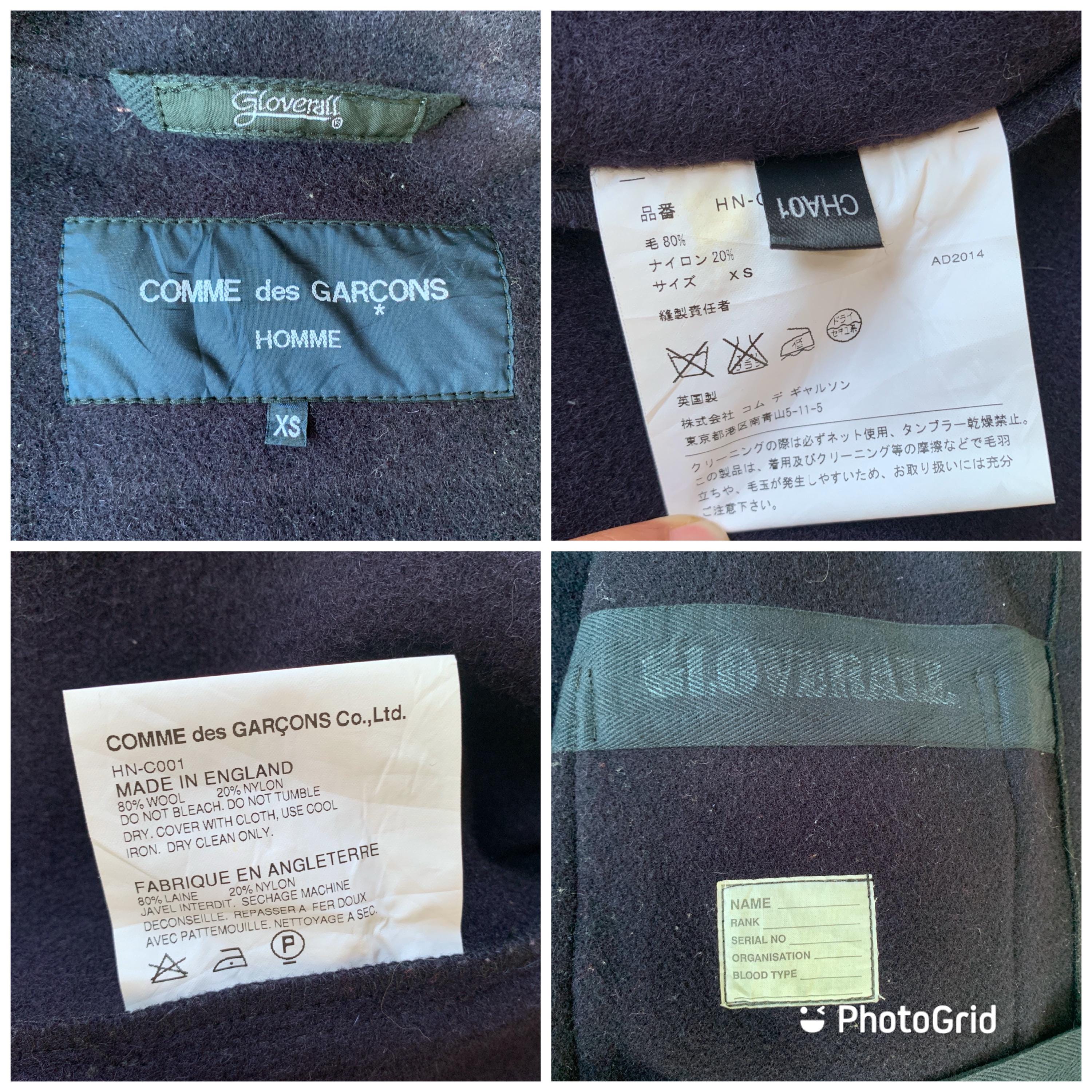 CDGH X Gloverall Duffle Coat Comme Des Garcons Homme Wool Hoodie