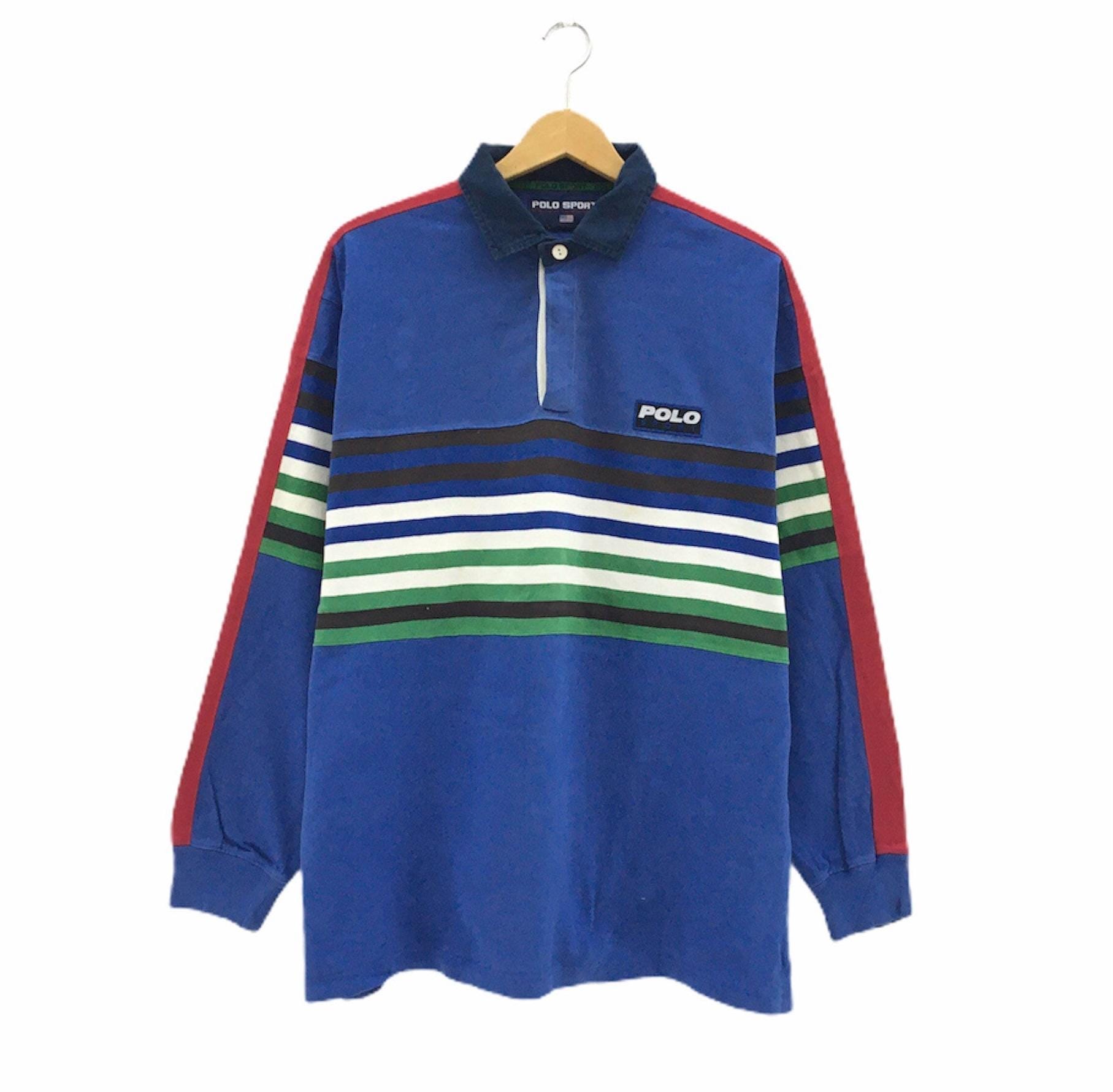 Rare! Vintage 90s Polo Sport Ralph Lauren Rugby Shirt Collar Rare! Vintage 90s Polo Sport Ralph Lauren Rugby Shirt Collar
