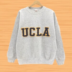 Vintage 1980s Artex Ucla University Of California CrewNeck Long Sleeve Sweatshirt Embroidered Logo Jumper/ University Fashion /M