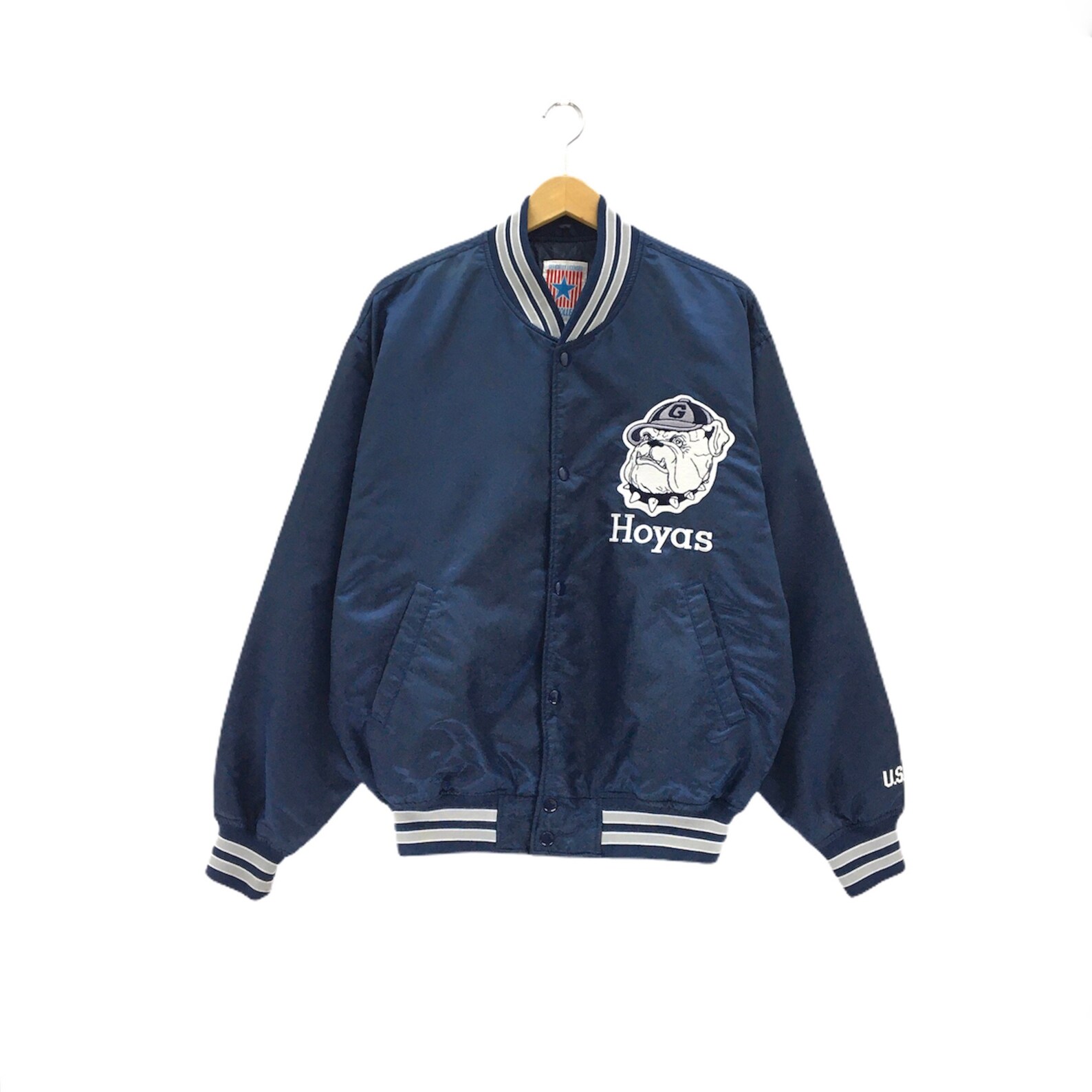Rare Vintage 90s Hoyas Varsity Button Jacket Etsy UK