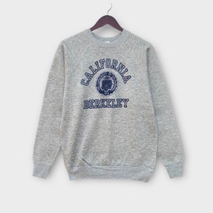 Extremely Rare! Vintage 1970s Velva Sheen University Of California Berkeley Crewneck LongSleeve Sweatshirt Vintage Clothing / Medium