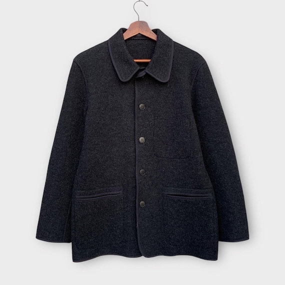 ジャケット・アウター agnes b Wool Jacket Made in FRANCE 90s Vintage Agnes b. Women's Jacket Sz 36, Gray Wool Flannel, France