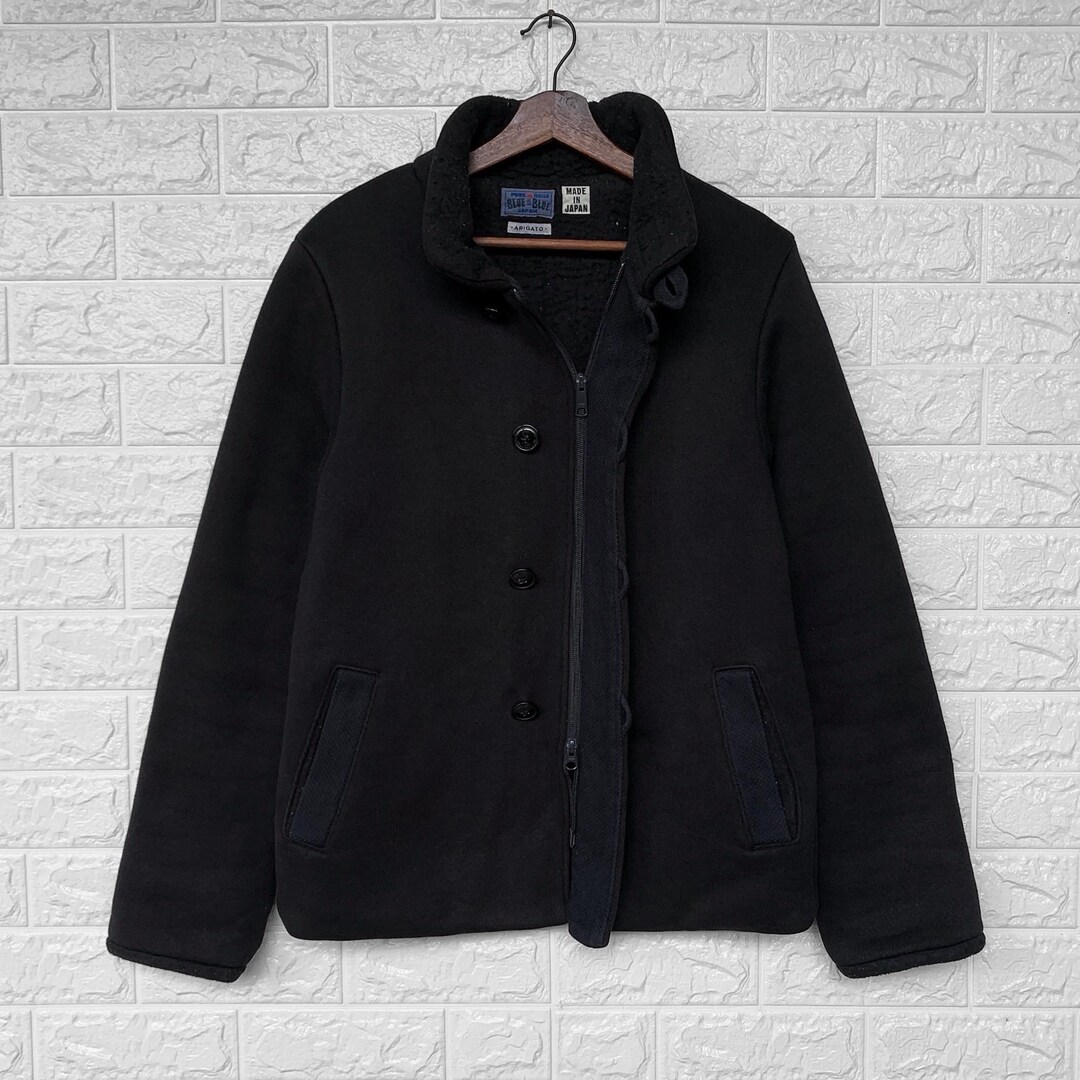 Vintage Pure Indigo Blue Blue Japan Arigato Button Zipper Jacket