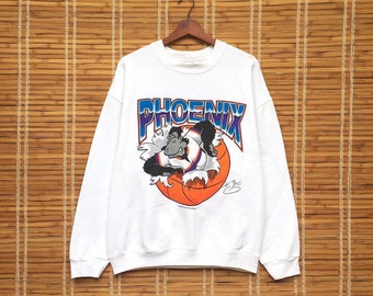 Rare! Vintage 90s Phoenix Suns Arizona Crewneck Sweatshirt Vintage Clothing NBA Basketball team / M