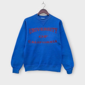 Rare! Vintage 90s Hanes University Of California CrewNeck Long Sleeve Sweatshirt / University Fashion / Small