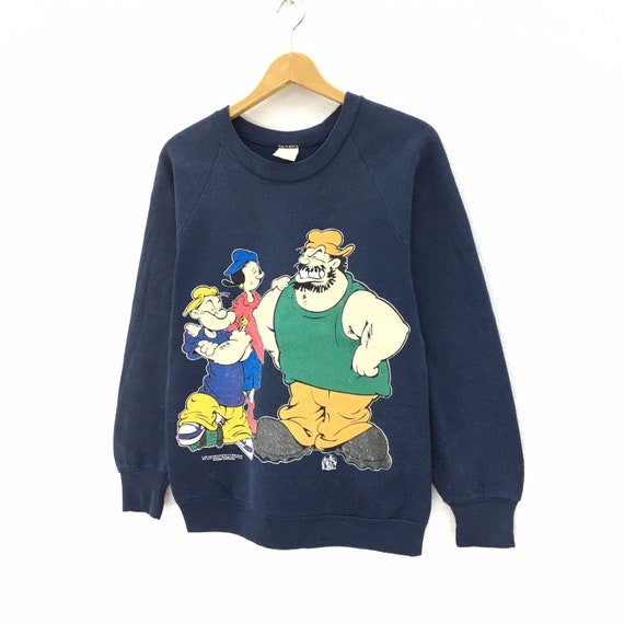 Rare! Vintage 90s Popeye The Sailor Crewneck Long… - image 2