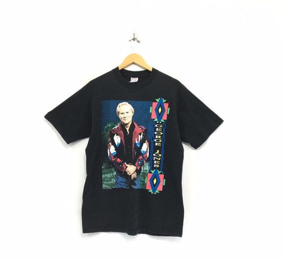 Rare! Vintage 90s GEORGE JONES Band Tee Shirt High