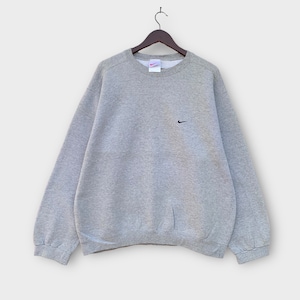 Vintage 90s Nike Small Swoosh CrewNeck Long Sleeve Sweatshirt Embroidered Logo Men Clothing / Streetwear Fashion/ Size L