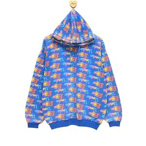 Rare! Vintage KEN DONE Hoodie Long Sleeve Sweatshirt Full Print Multicolour Design Pop Art Vintage Men Clothing / Australia Designer / Large
