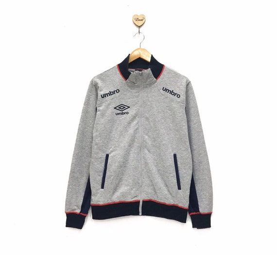 Vintage UMBRO Spell Out Small Logo Full Zip Long S