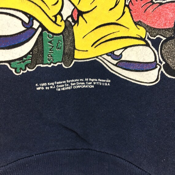 Rare! Vintage 90s Popeye The Sailor Crewneck Long… - image 6