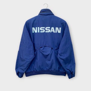 Vintage Nissan Racing Worker Uniform Light Jacket Vintage Clothing Japanese Racing Jacket / Motorsports Jacket / L