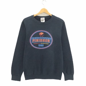 Vintage 1990s Nike Finisher Crewneck Long Sleeve Sweatshirt Big Logo Vintage Men Clothing Nike Usa Honolulu Marathon 1999 / S