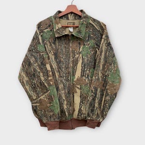 Vintage 1990s Ocoee Realtree Camouflage Bomber Jacket Vintage Outdoor hunting Jacket Made In Usa / M