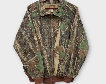 Vintage 1990s Ocoee Realtree Camouflage Bomber Jacket Vintage Outdoor hunting Jacket Made In Usa / M