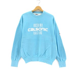 Nice! Vintage 90s Impul Hoshino Calsonic Racing Crewneck Long Sleeve Sweatshirt Big Logo / Motorsports Fashion / Racing Team / Medium Fit