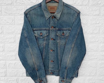 Vintage Selvedge Type 3 Edwin 5550 Trucker Denim Jacket / Size S