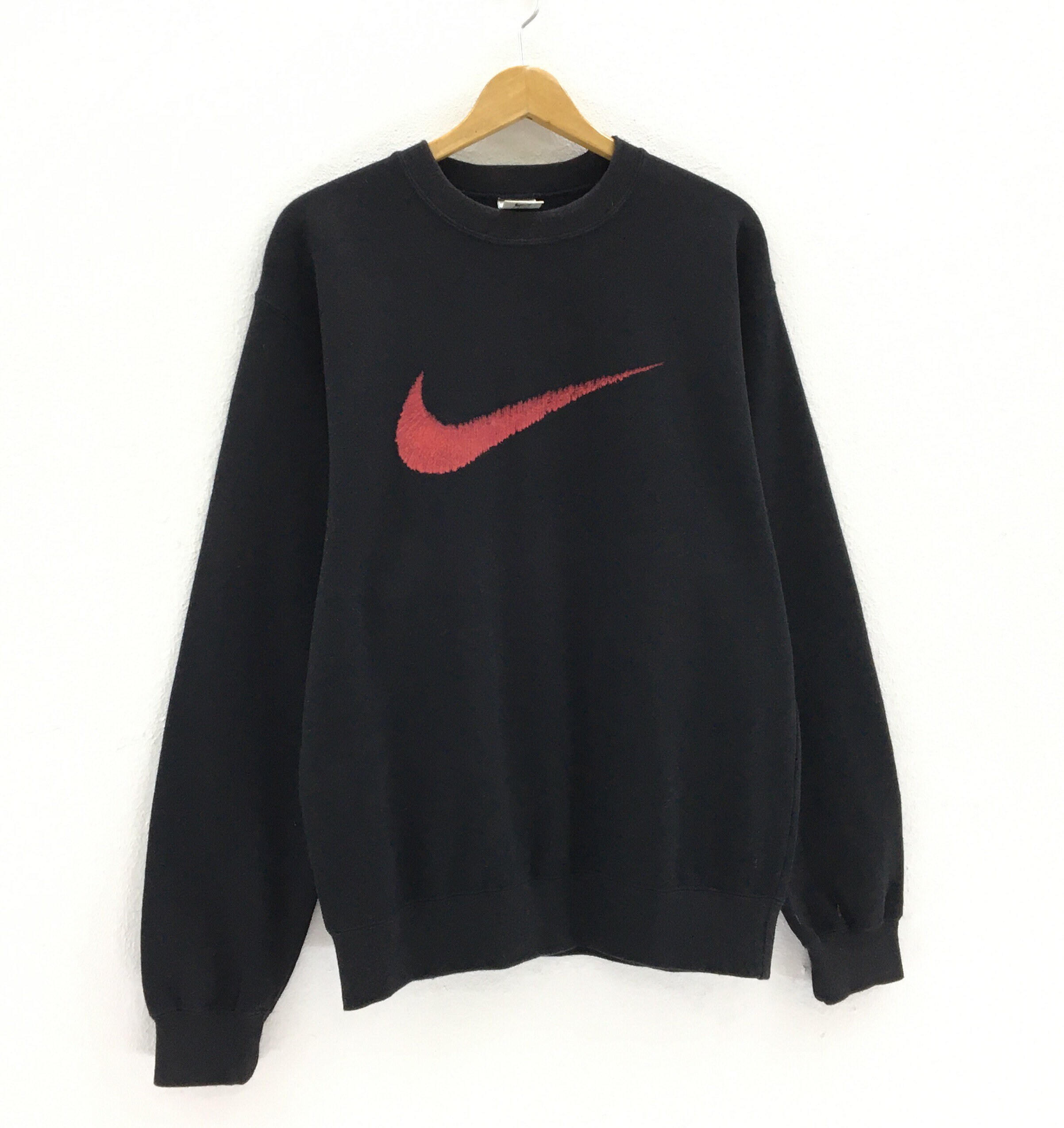 Rare Vintage 90s Nike Big Swoosh Crewneck Long Sleeve - Etsy