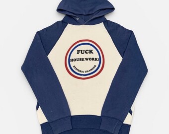 Vintage Hysteric Glamour  Fuck House Work Hoodie Long Sleeve Sweatshirt Big Logo Vintage Clothing / Japanese Designer / Japanese Fashion / S