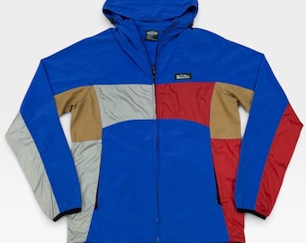 Vintage Manastash Colour Block Hoodie Windbreaker Jacket Long Sleeve Vintage Outdoor Clothing Made In Japan / Size S