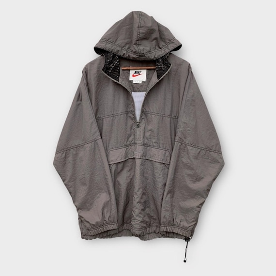 Vintage 1990s Nike Center Anorak Windbreaker Hoodie Embroidered
