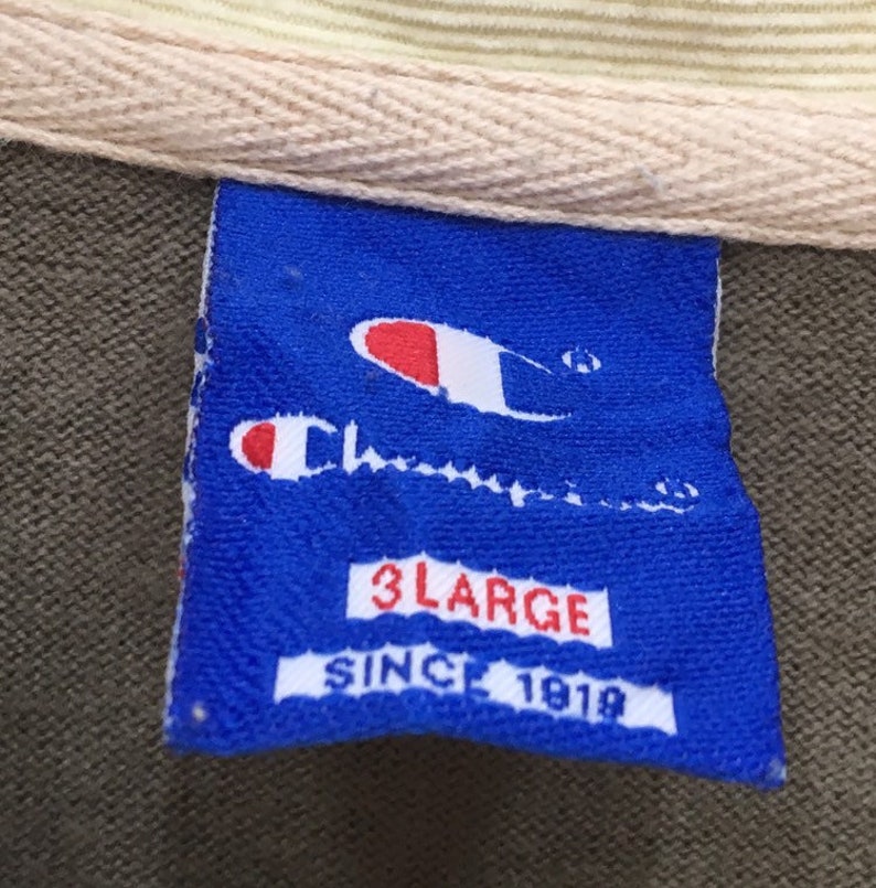 Vintage CHAMPION Embroidered Small Logo Polo Shirt Rugby Long Sleeve Stripe Colour XL Size