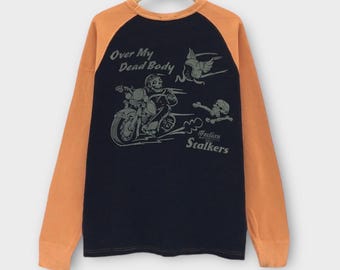 Vintage 90s Indian Motorcycle Crewneck Long Sleeve Sweatshirt  Toyo Enterprise Co Ltd /  Motorcycle Fashion / Racing / M