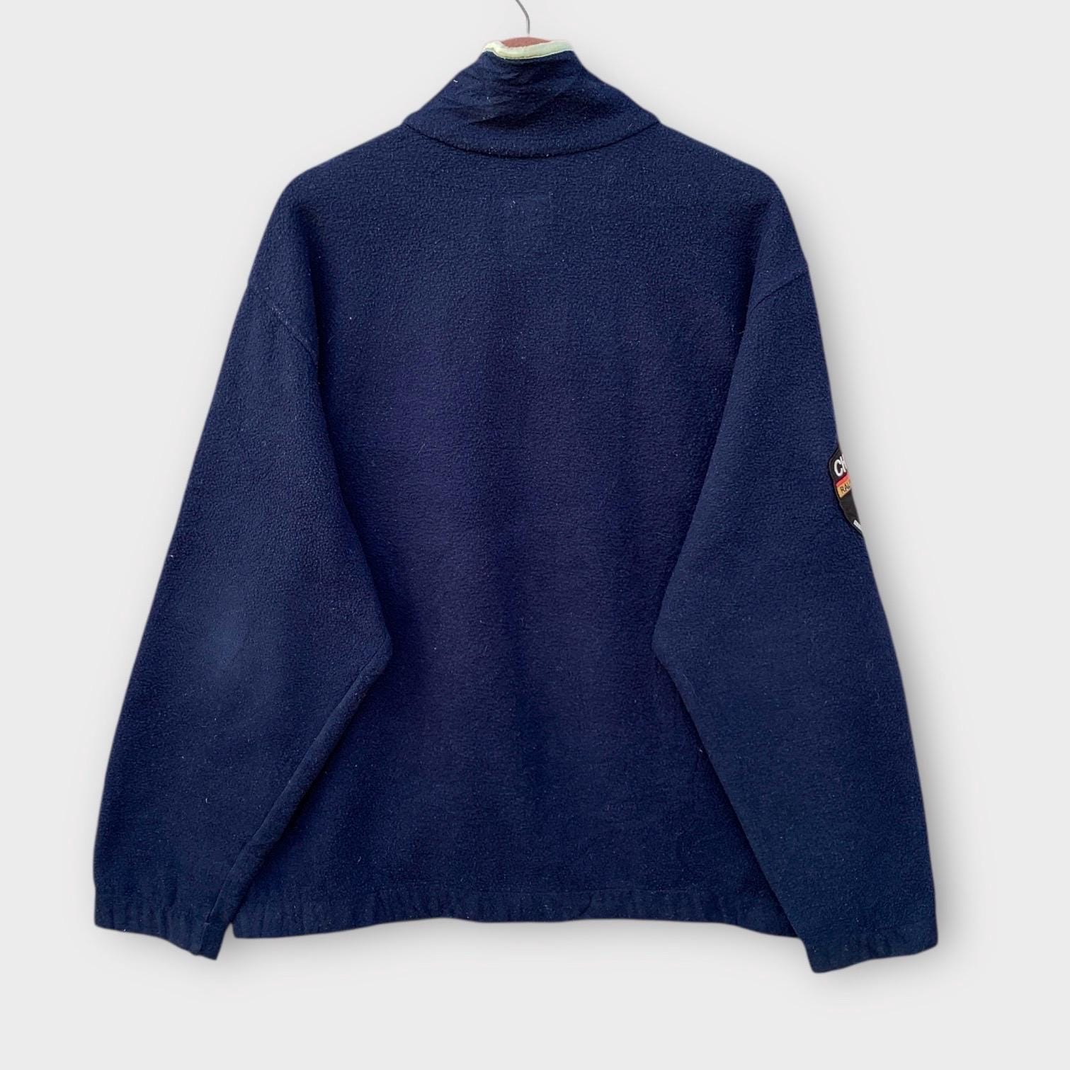 Vintage 1990s Chaps Ralph Lauren Fleece Jacket Navy Blue Full Zip