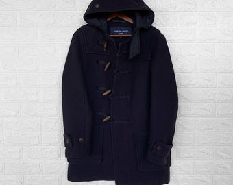 Vintage CDG Homme Wool Duffle Coat With Hood - Made in Japan