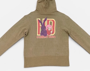 Rare! Vintage AW1998 Beauty Beast Dark Knight Hoodie, Brown Graphic Sweatshirt, Long Sleeve, 90s Japanese Designer, Size S
