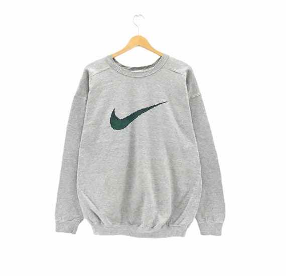Rare Vintage 90s Nike Big Swoosh Crewneck Long Sleeve Sweatshirt